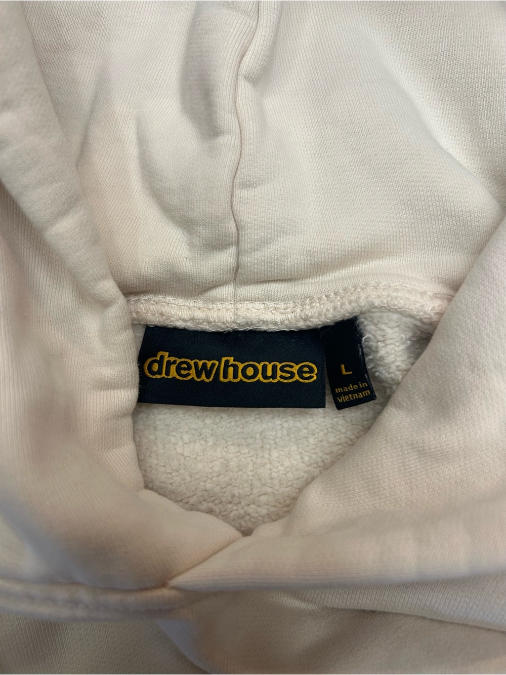 Drew House Cream Smiley Logo Hoodie - Men's - Picture 2 of 7